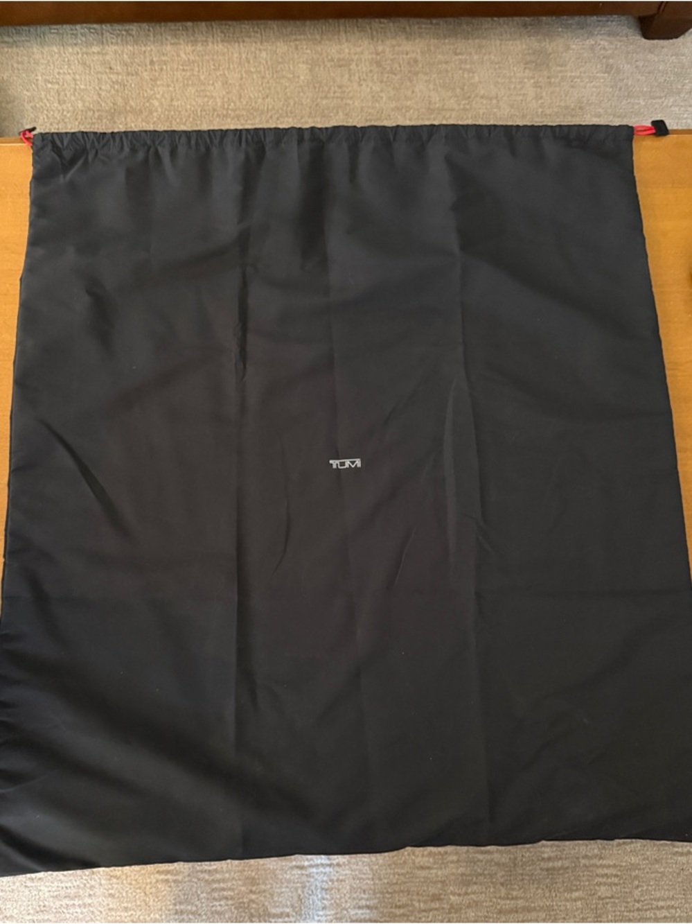 Tumi Black Drawstring fabric Storage Bag with Logo